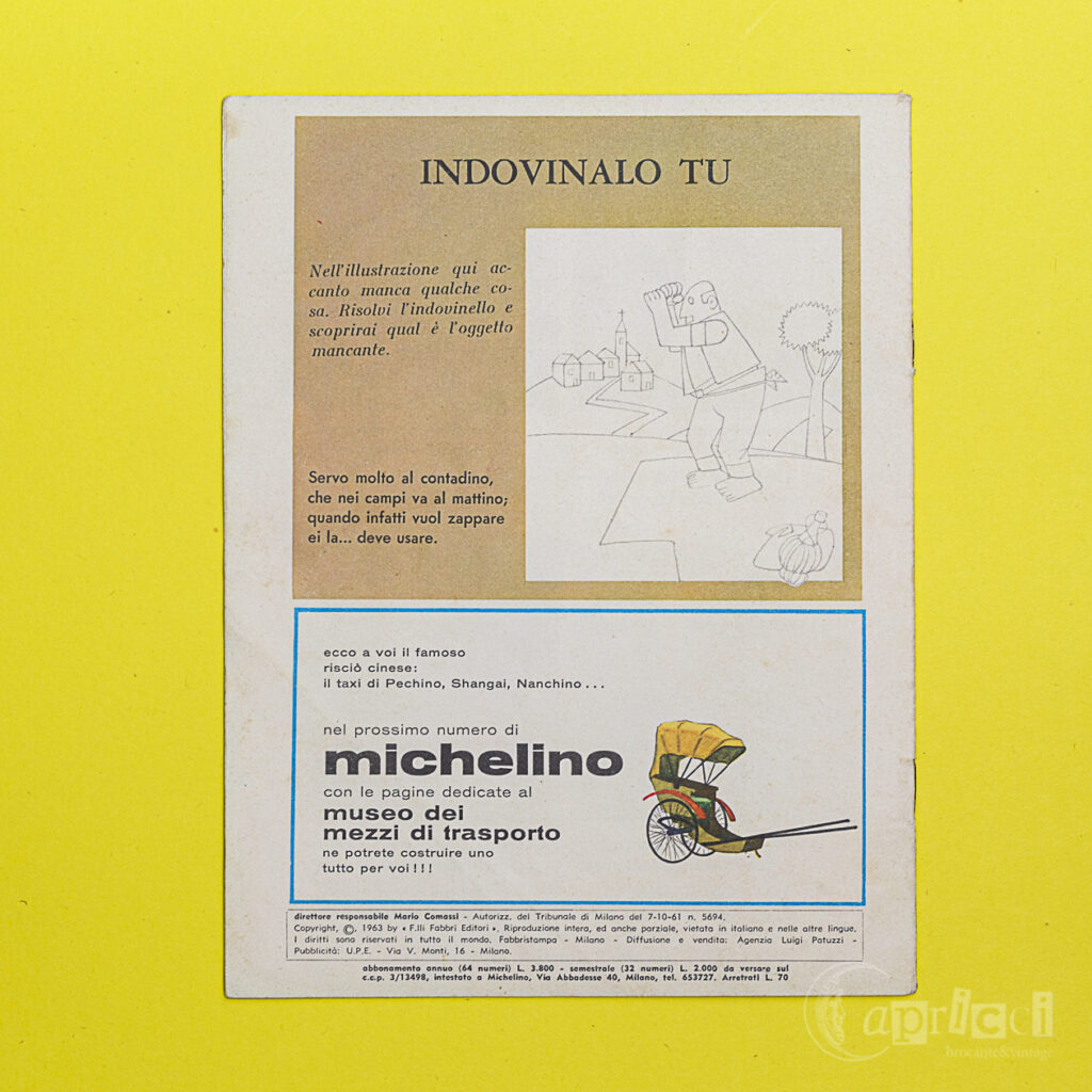 イタリアの古い絵本雑誌MICHELINO