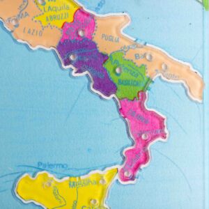 イタリア地図のテンプレート